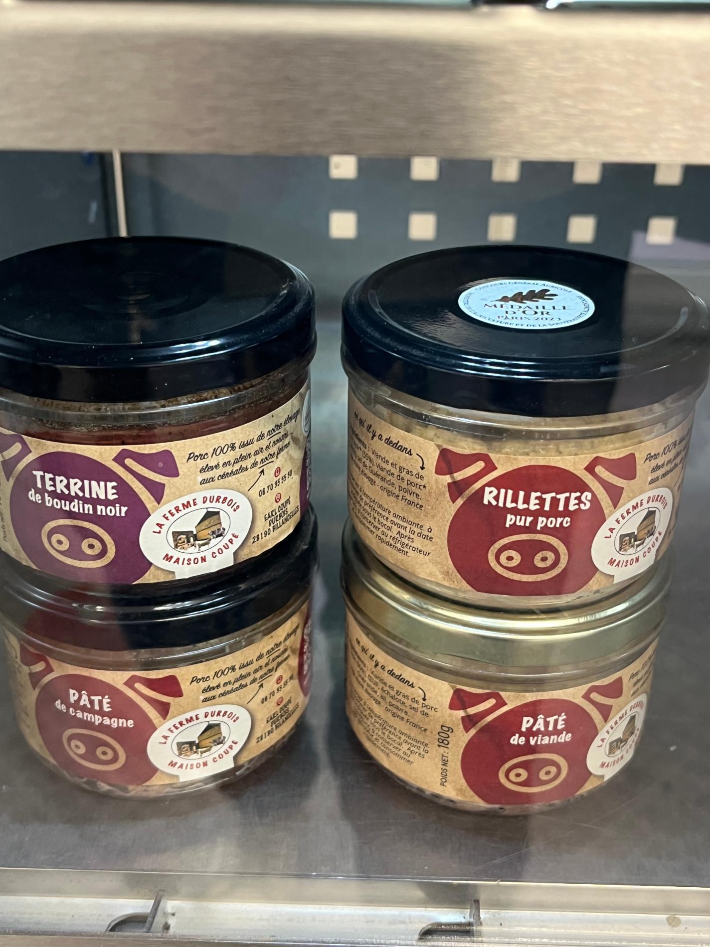 LOT de 4 TERRINES LA FERME DURBOIS