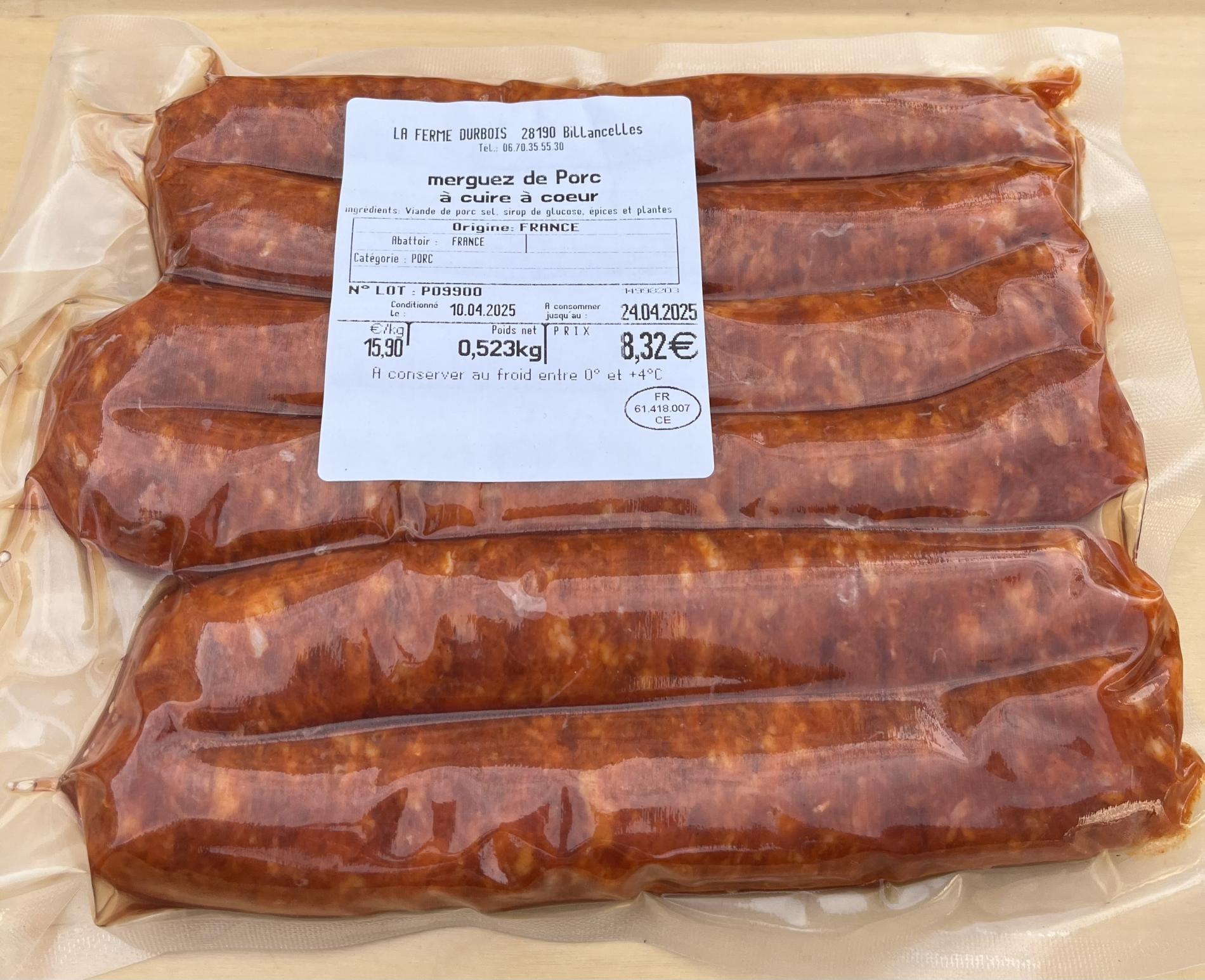 MERGUEZ DE PORC