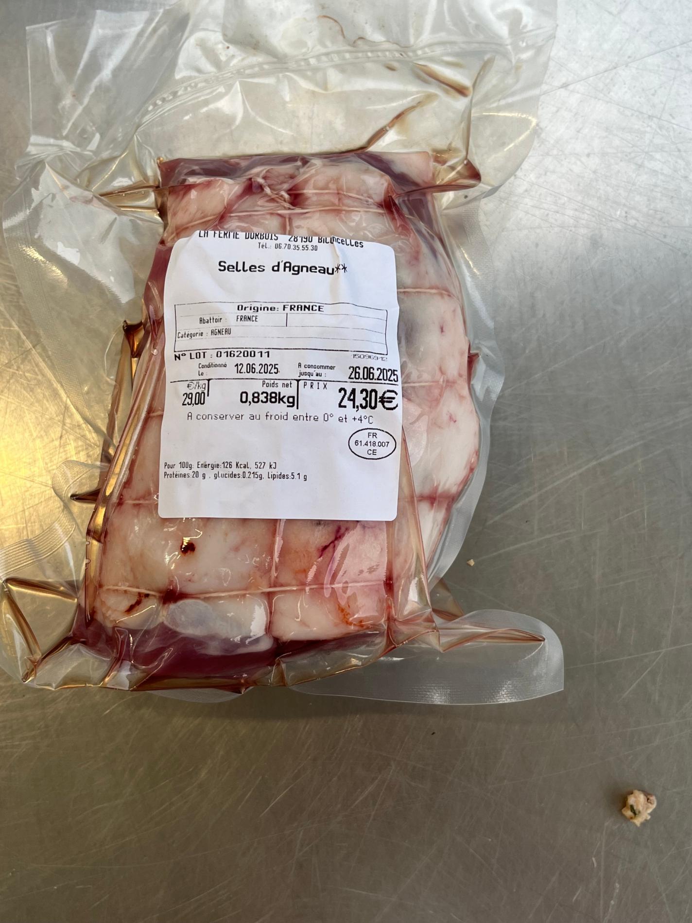 SELLE d'AGNEAU FERMIER