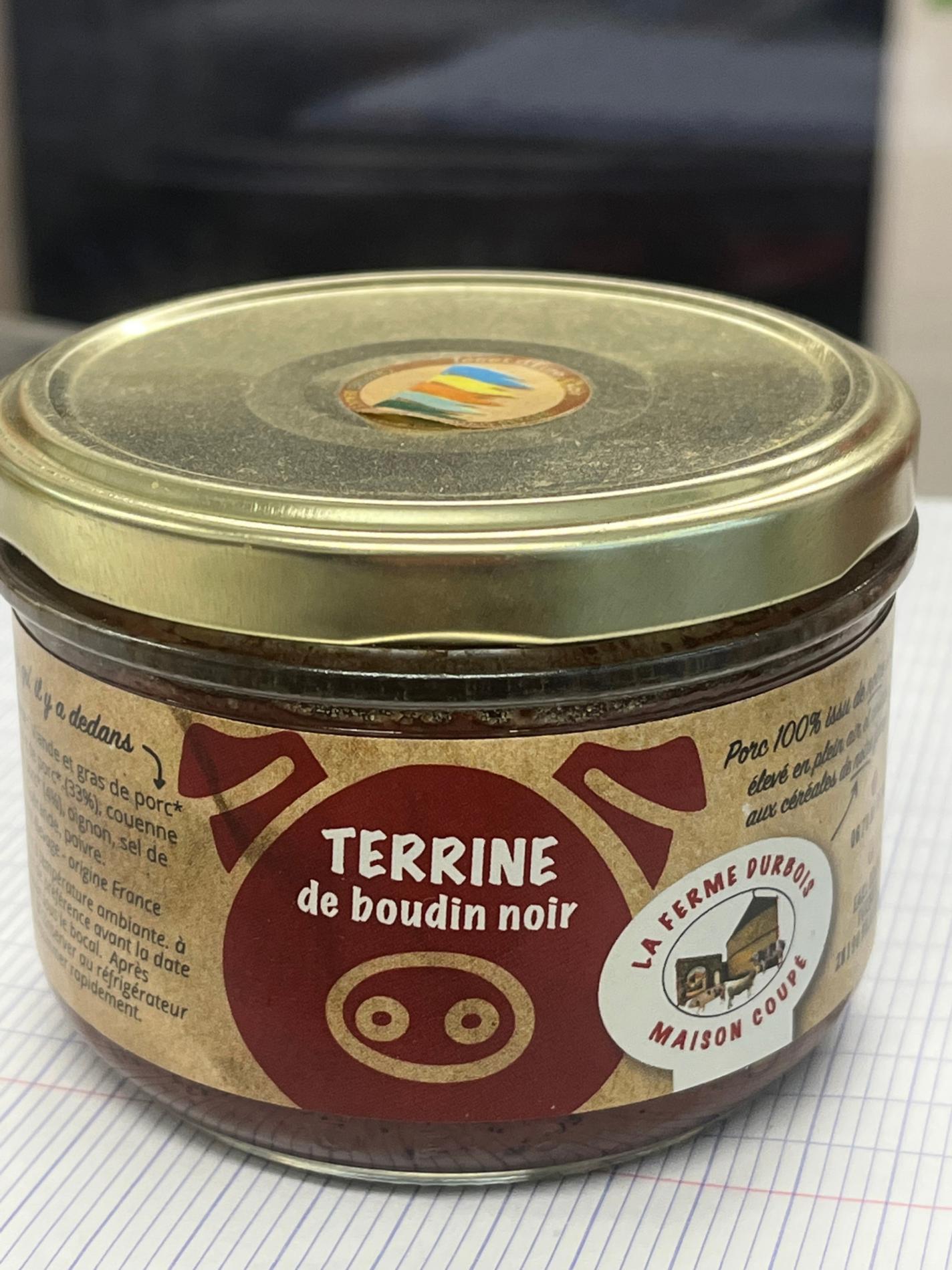 TERRINE DE BOUDIN NOIR