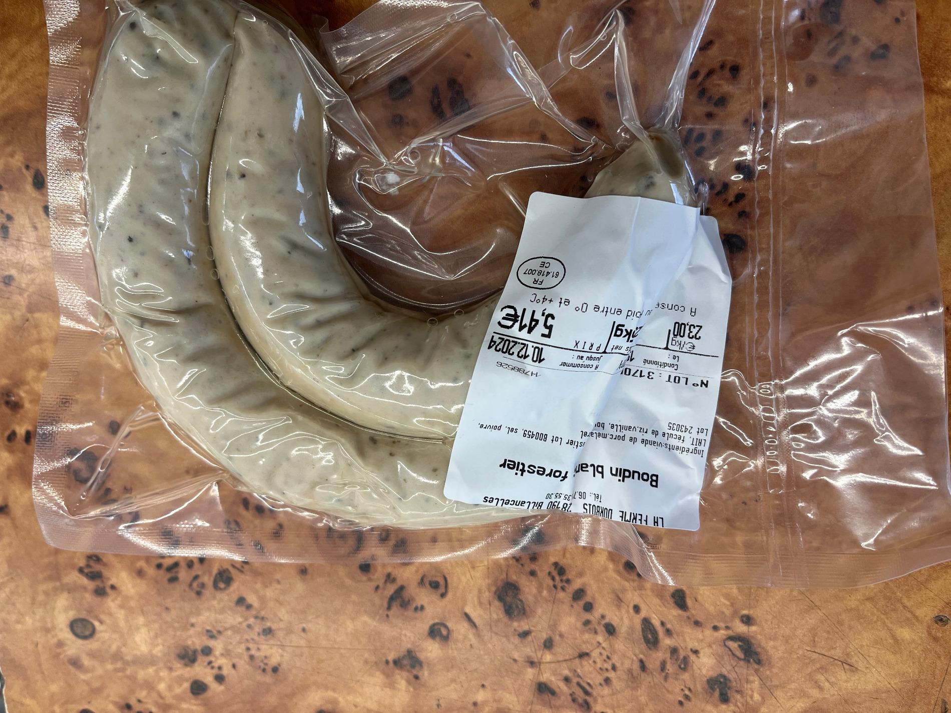 BOUDIN BLANC FORESTIER